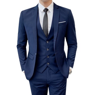 LOCAL STOCK Three-piece suit (coat + pants + vest) men's suit suit ...