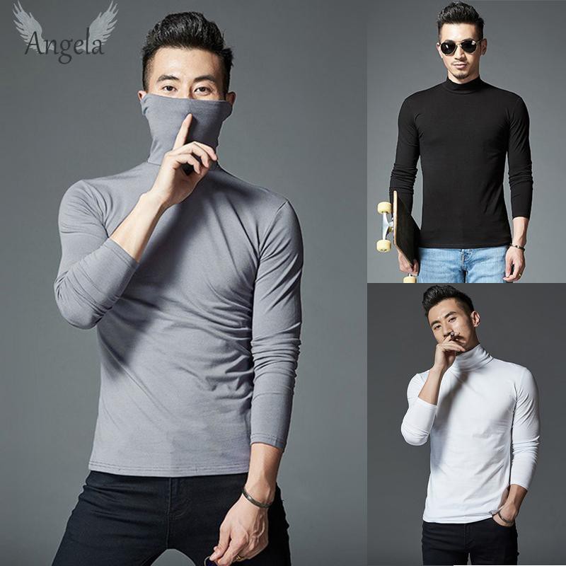 turtleneck long sleeve shirt mens