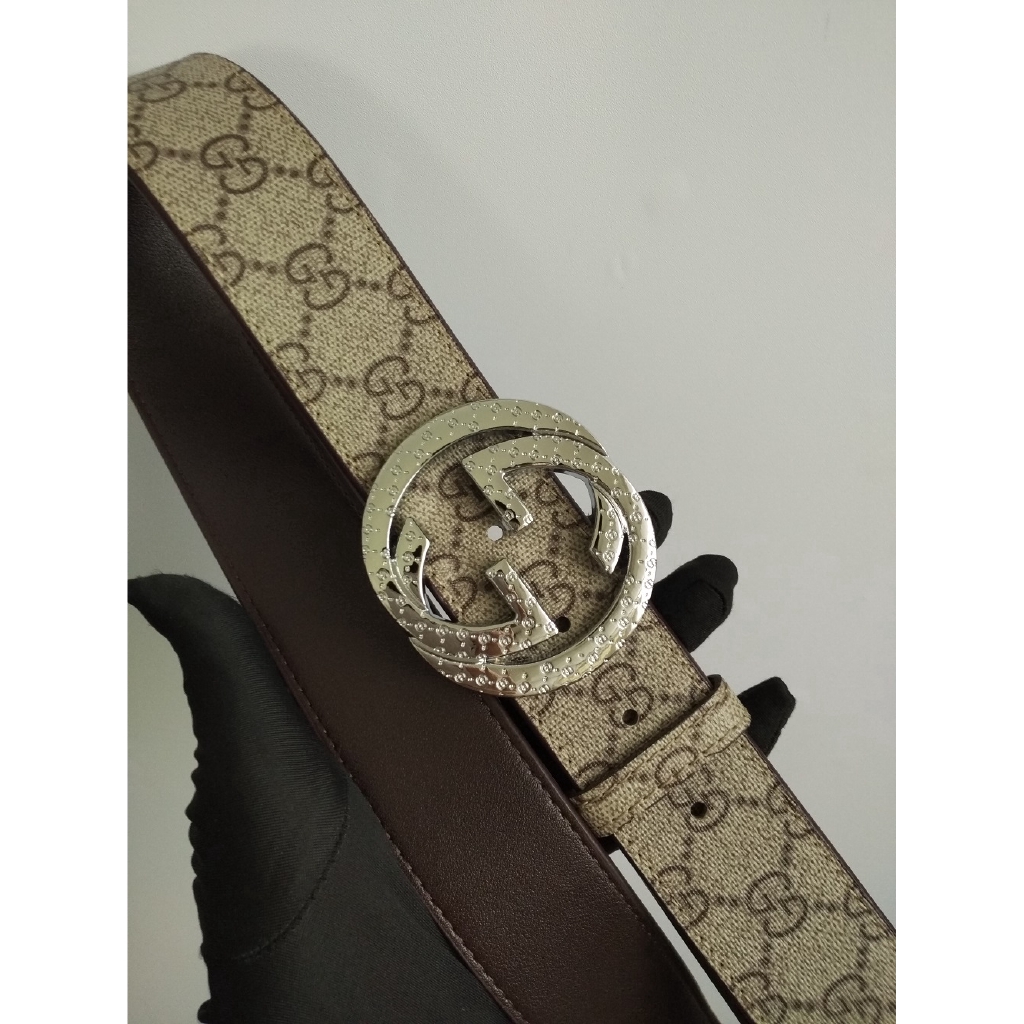 gucci print belt