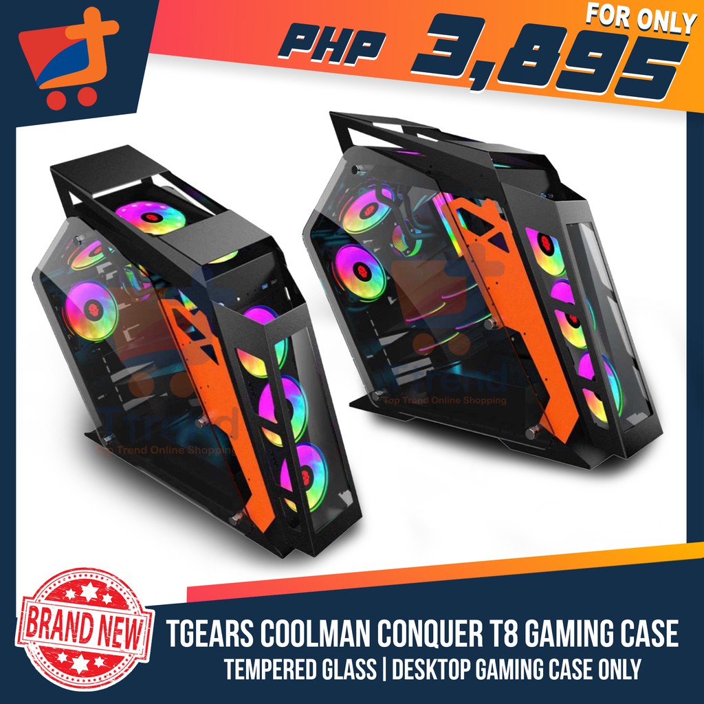 TGEARS Coolman Conquer T8 Tempered Glass Micro ATX Robot Desktop Gaming