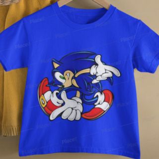 Boys Girls Tops Sonic The Hedgehog T Shirt Cotton T Shirt Shopee Philippines - t shirt sonic roblox shirt