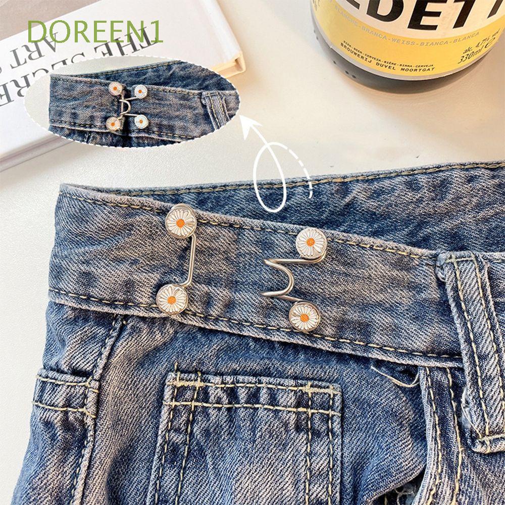 DOREEN1 Adjustable Pearl Brooch Elegant Waist Buckle Tightening