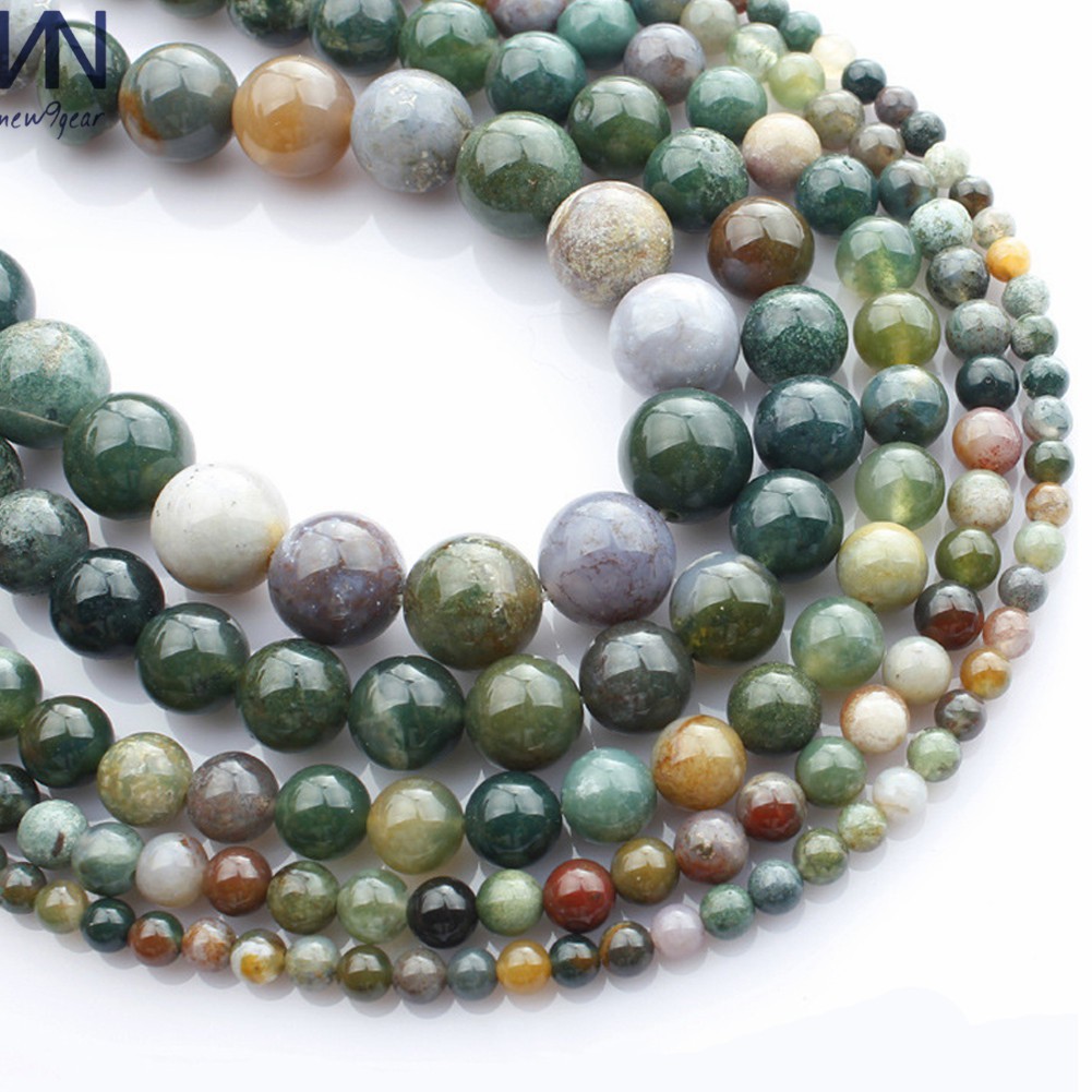 Crafts Wholesale Smooth Jade Gemstone Round Loose Spacer Beads DIY 4/6