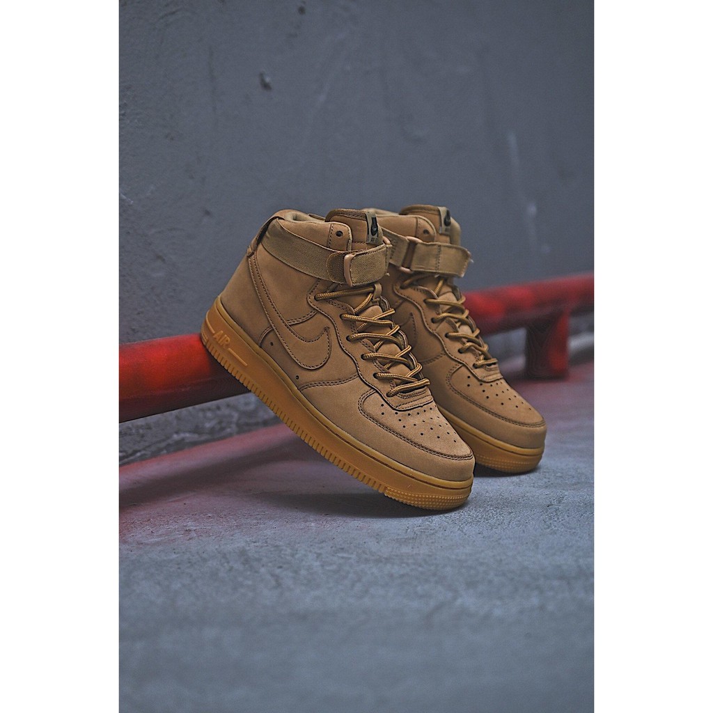 wheat high top air force ones