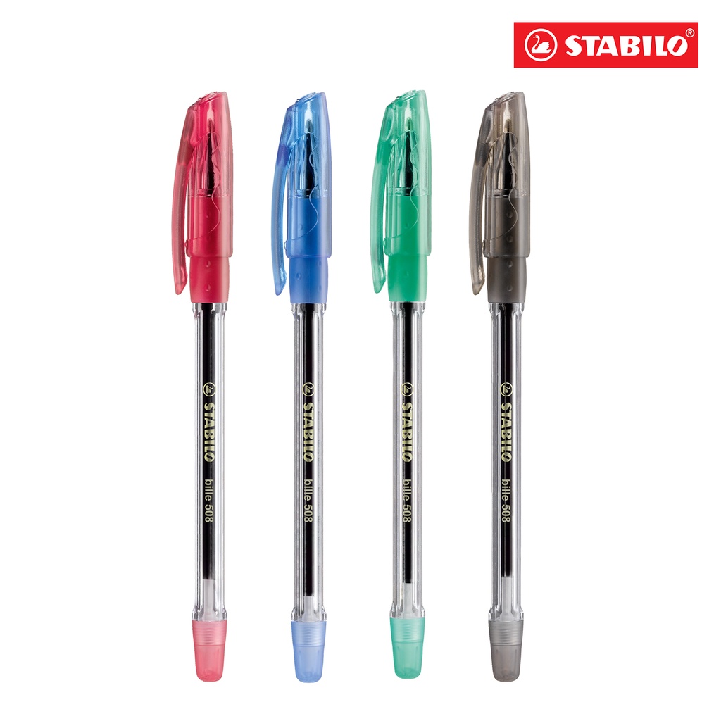 stabilo-bille-ballpoint-pen-ballpen-black-blue-red-green-stationery-pen