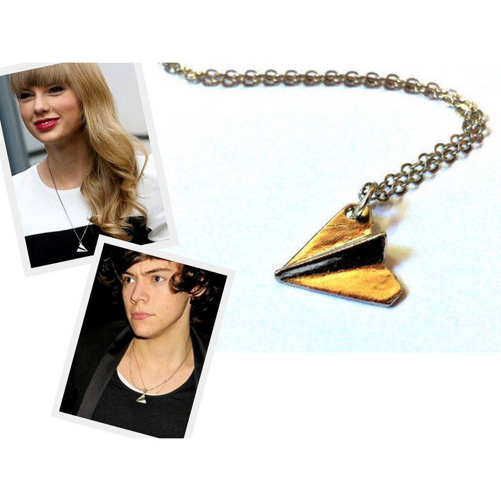 Origami Paper Plane Necklace Airplane Charm Inspired By Harry Styles And Taylor Swift Shopee Philippines