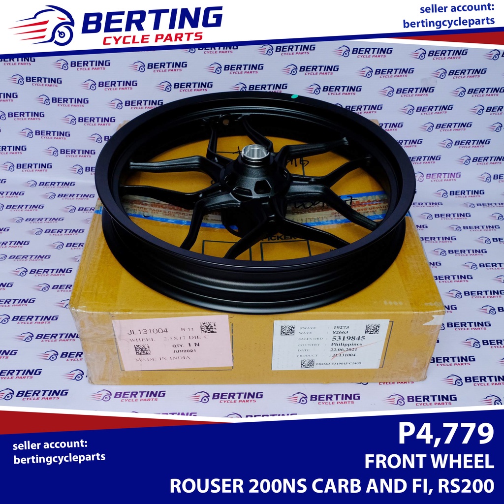 FRONT WHEEL MAGS RIM Rouser NS200 200NS Carb and FI RS200 Genuine ...