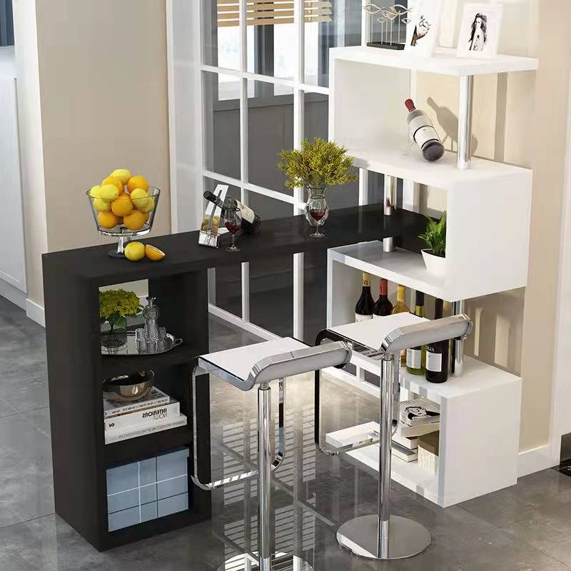 Bar table Ergonomic Modern Mini Bar Counter table with Rotating 360 Bar