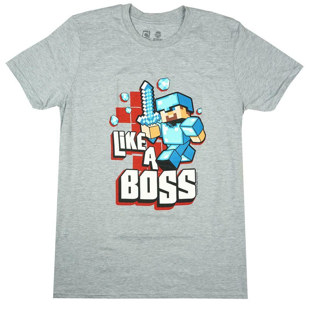 like a boss minecraft shirt
