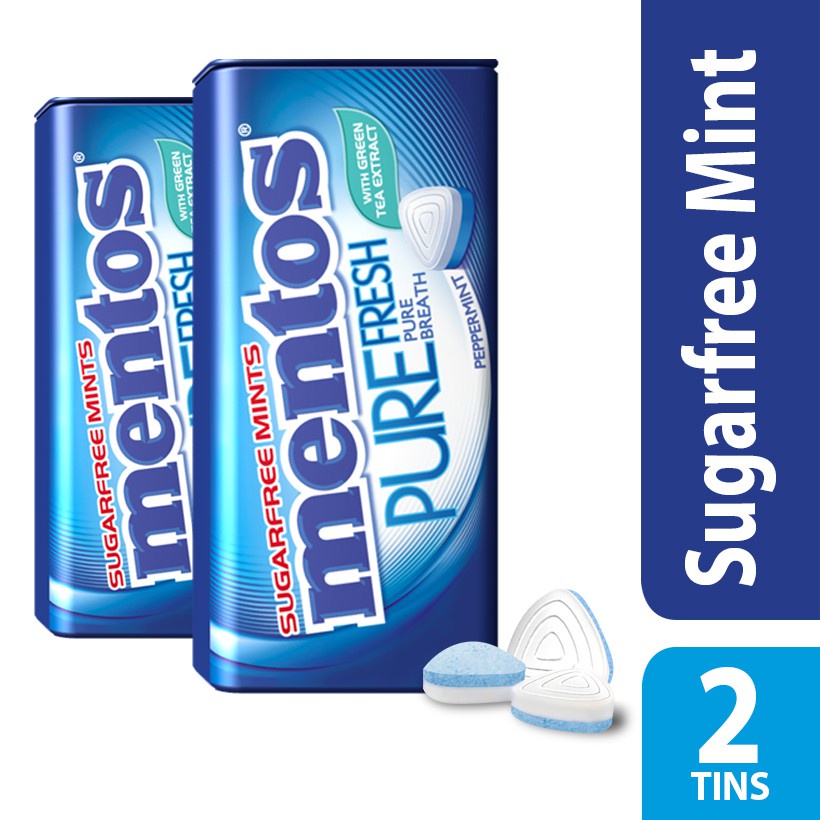 Mentos Pure Fresh Peppermint Mints 2 tins Shopee Philippines