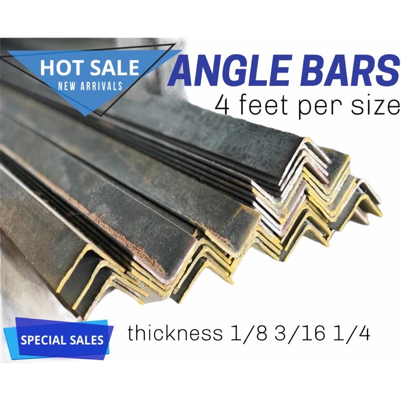 Steel Angle Bar 1 X 4 Feet And 2 X 4 Feet Shopee Philippines