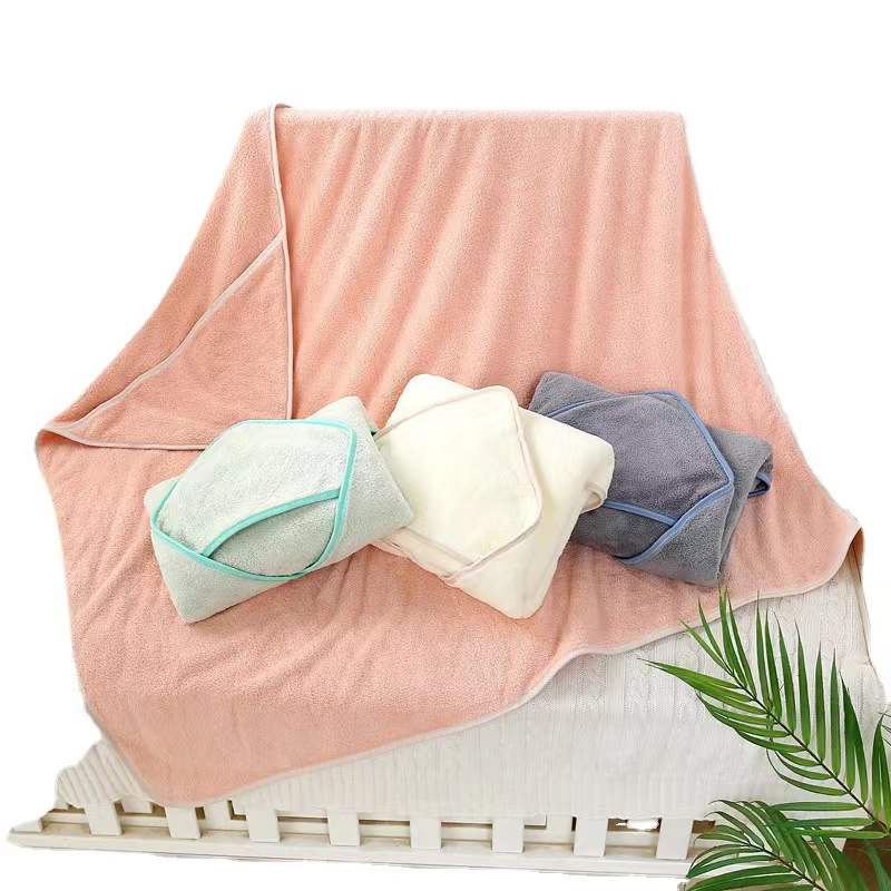 Hooded baby blanket hoodie swaddle bath towel flannel kids Newborn