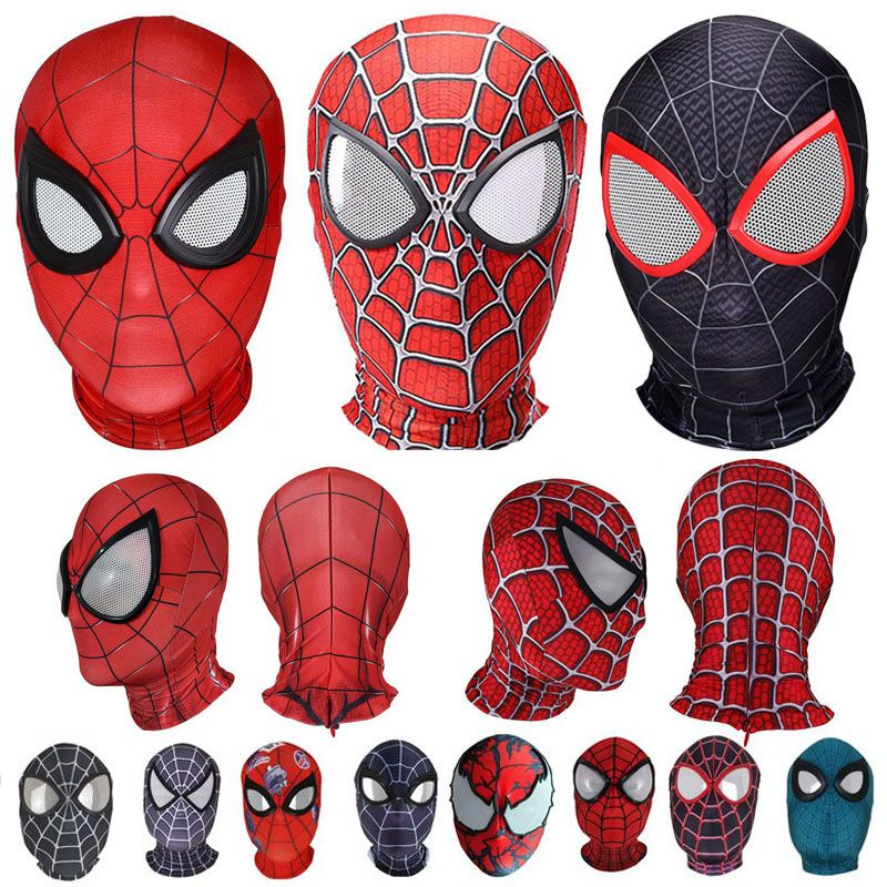 Multiple styles Spiderman Spider Man Miles Morales Elastic Mask Spider