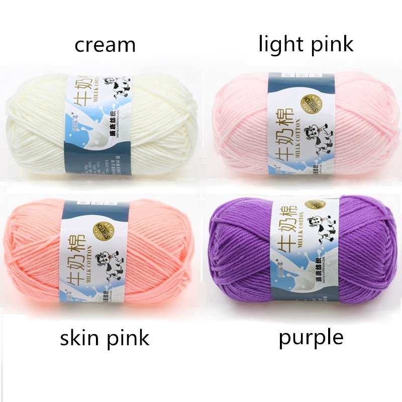 Knitting Wool Crochet Yarn Milk Cotton 