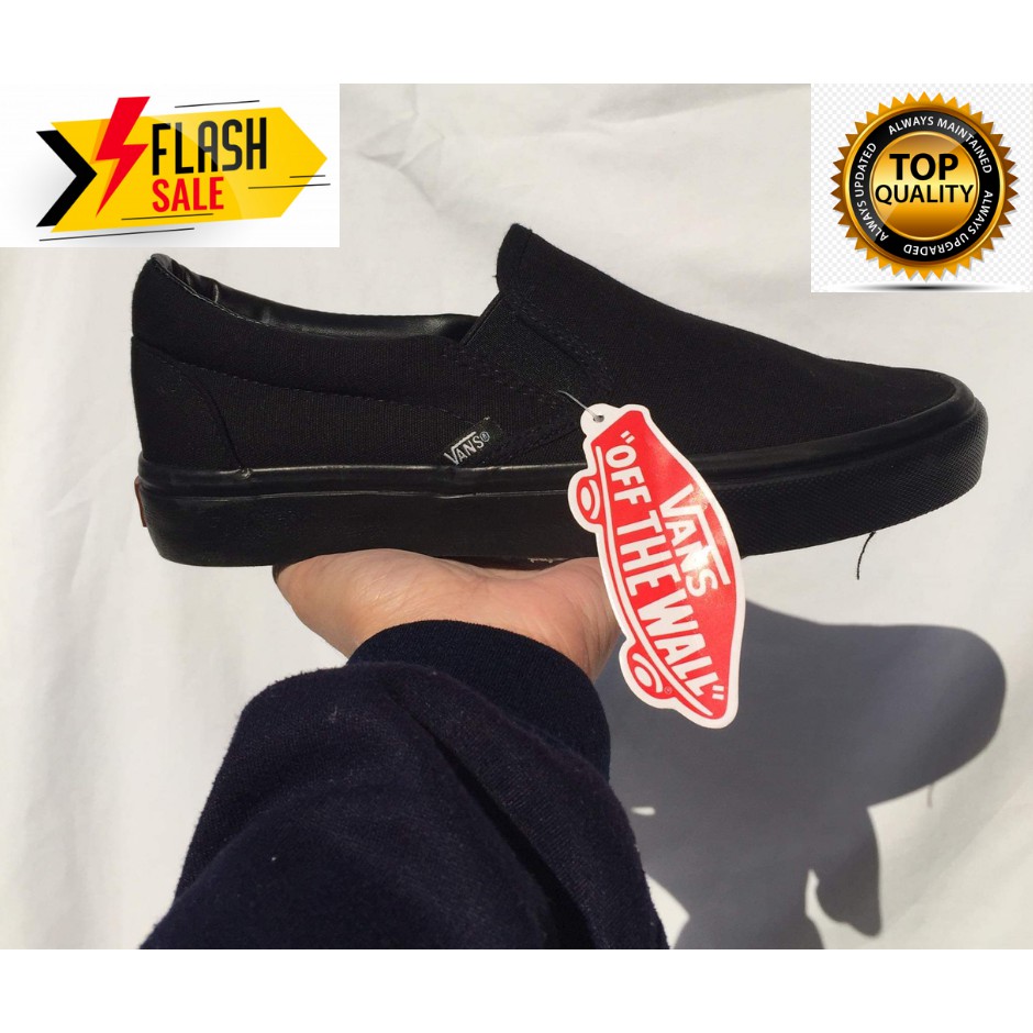 virtual Coherente paralelo Vans shoes slip on low cut loafers unisex Gamosa Black | Shopee Philippines