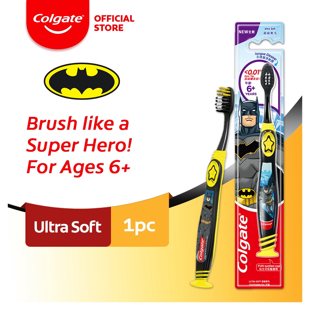 Colgate Kids Batman Toothbrush | Ultra Soft Bristles for Kids 5-9 Years Old  | Shopee Philippines