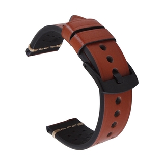 Watch Strap 18mm 20mm 22mm 24mm High-end retro Calf Leather Watch band Strap Black Buckle Quick release Genuine Leather Strap #8