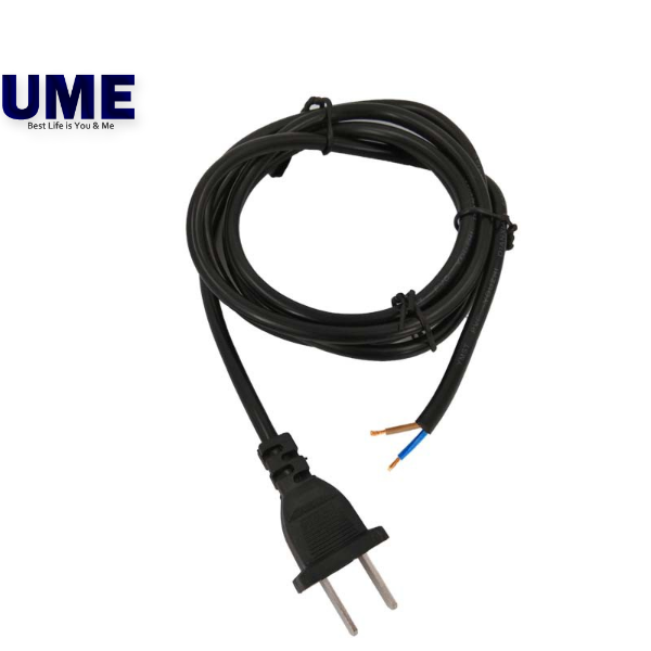 US 2Pin Plug AC Power Cord Replacement Power Supply Cord Cable For