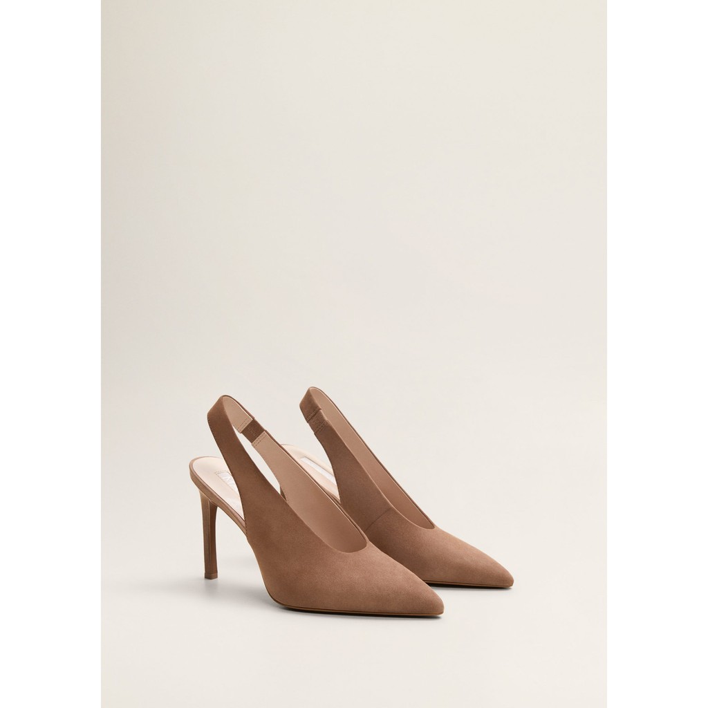 mango heel leather shoes