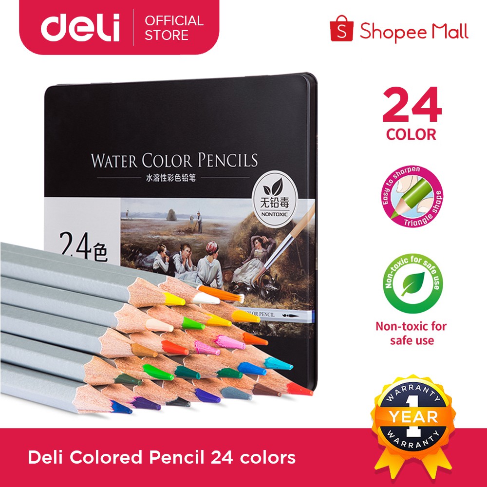 Deli Color Pencil 72/48/36/24 Pcs Art Draw Painting Colored Pencil ...