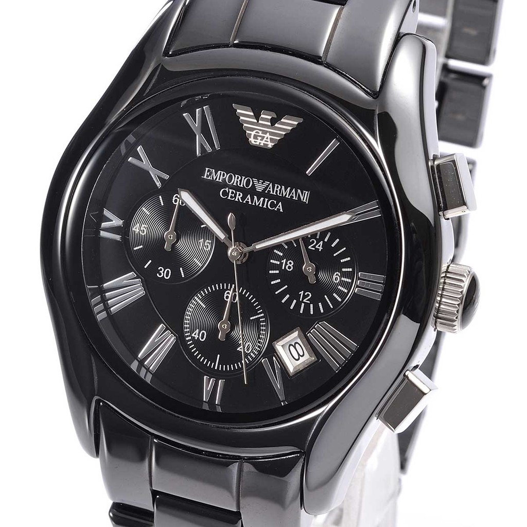 mens emporio armani ceramic chronograph watch ar1400