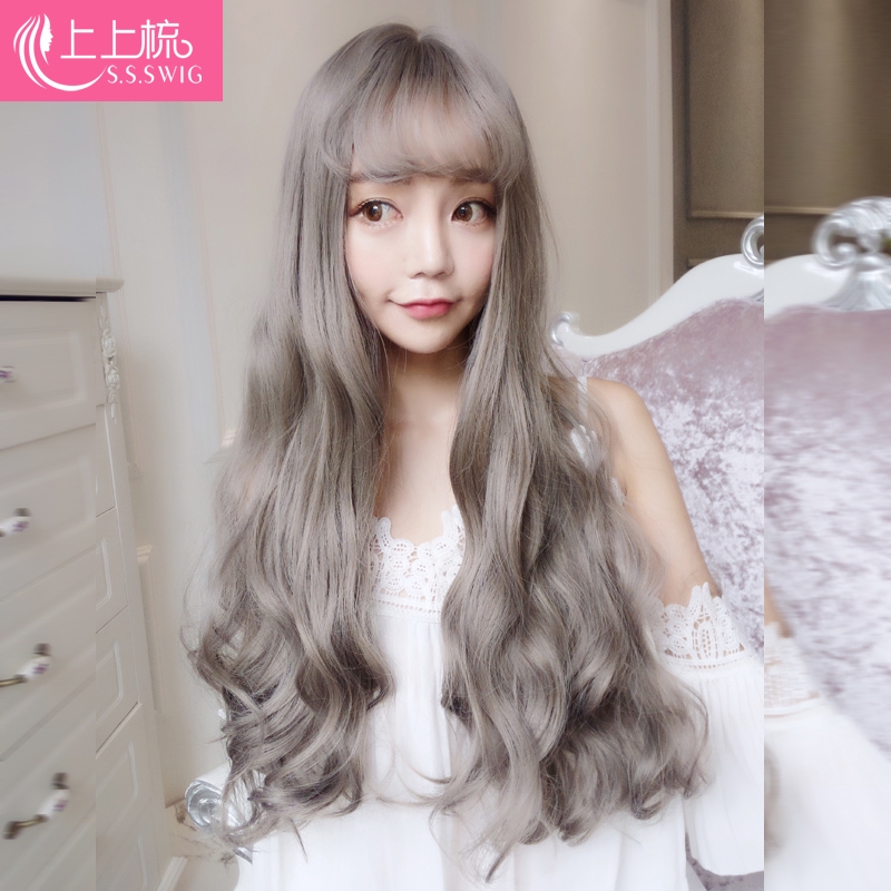 Ready Stock Korean Style Lady Long Curly Wavy Curly Wig Shopee