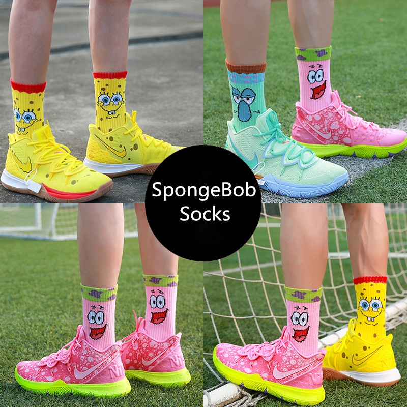 nike elite kyrie spongebob socks