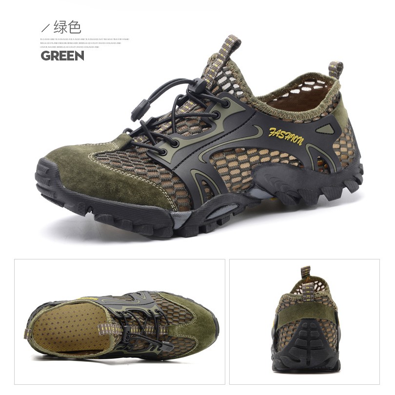 black trekking shoes