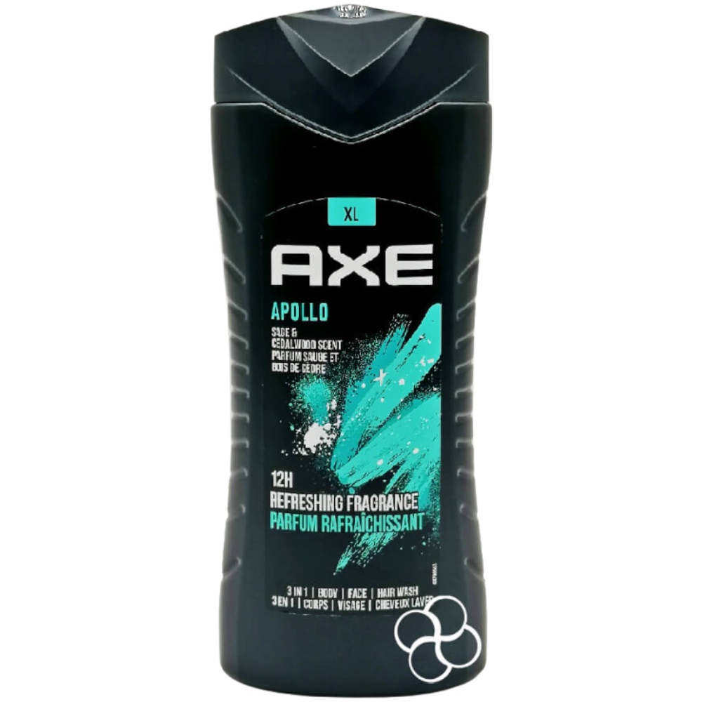 AXE Apollo Sage & Cedarwood Scent Body Wash 3-in-1 400ml | Shopee ...