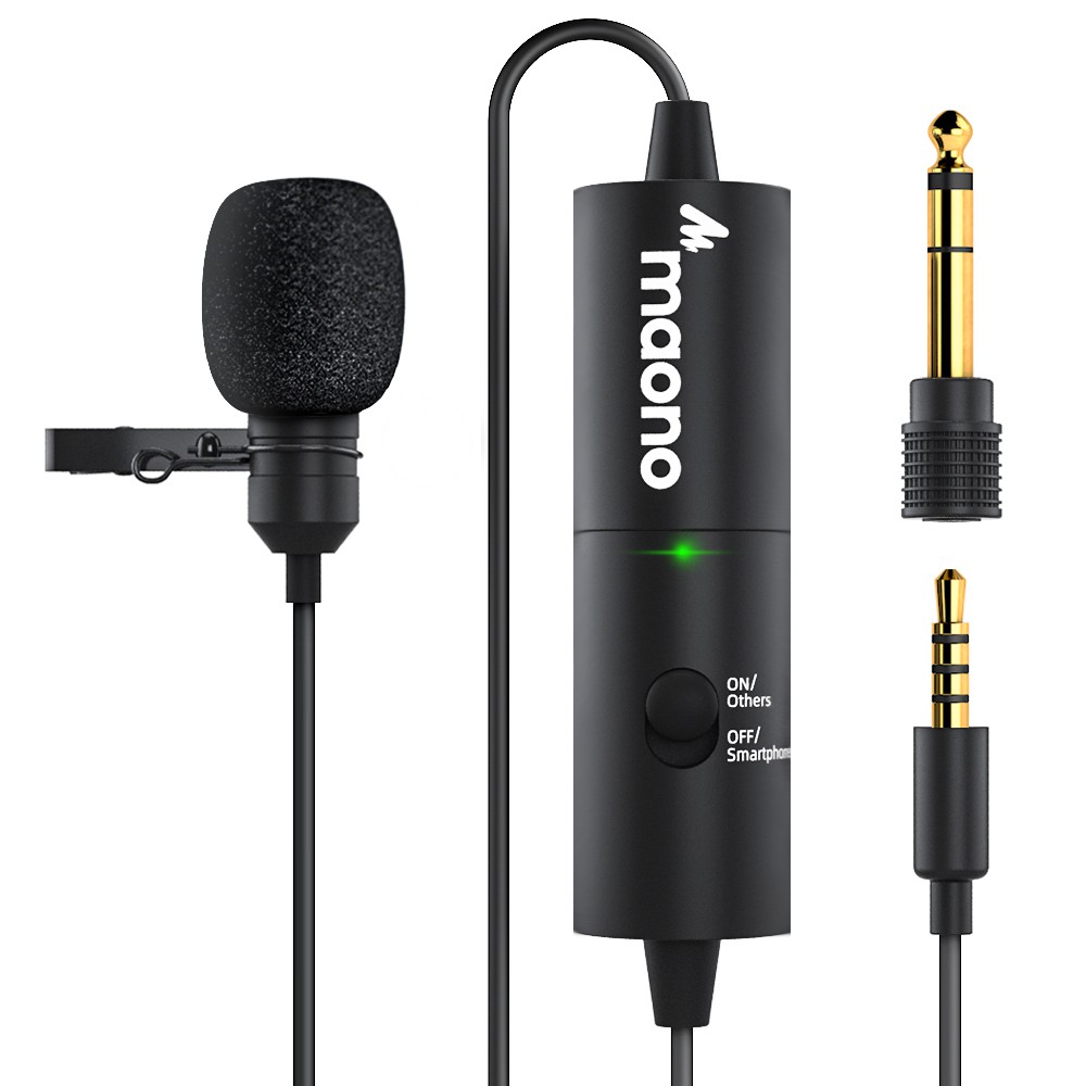 MAONO AU100R Lavalier Microphone Rechargeable Omnidirectional