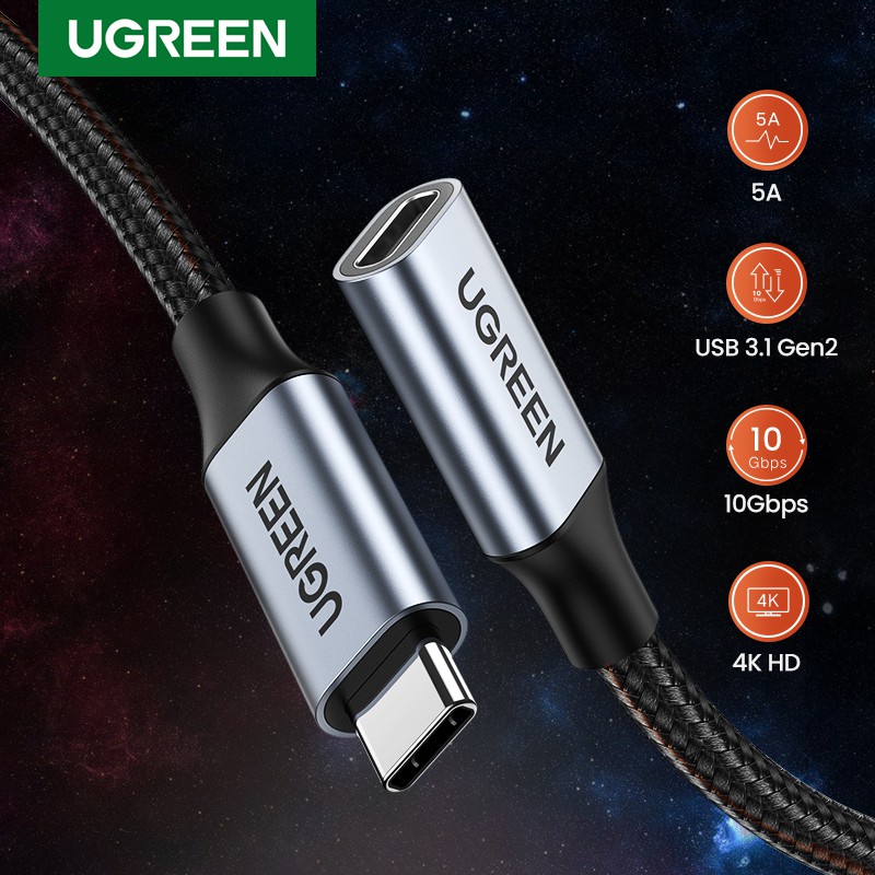 UGREEN USB C Extension Cable USB Type C 3.1 Gen 2 Male To Female Fast