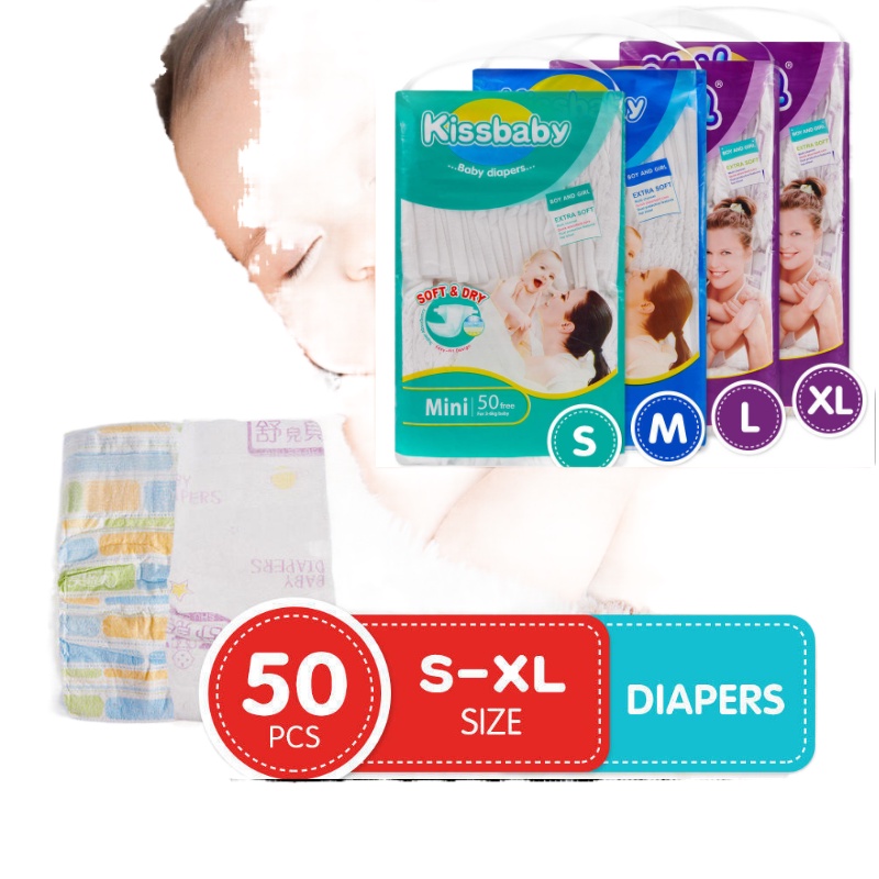 Diapers On Sale Set Size S/M/L/XL Disposable Diapers with Tape For