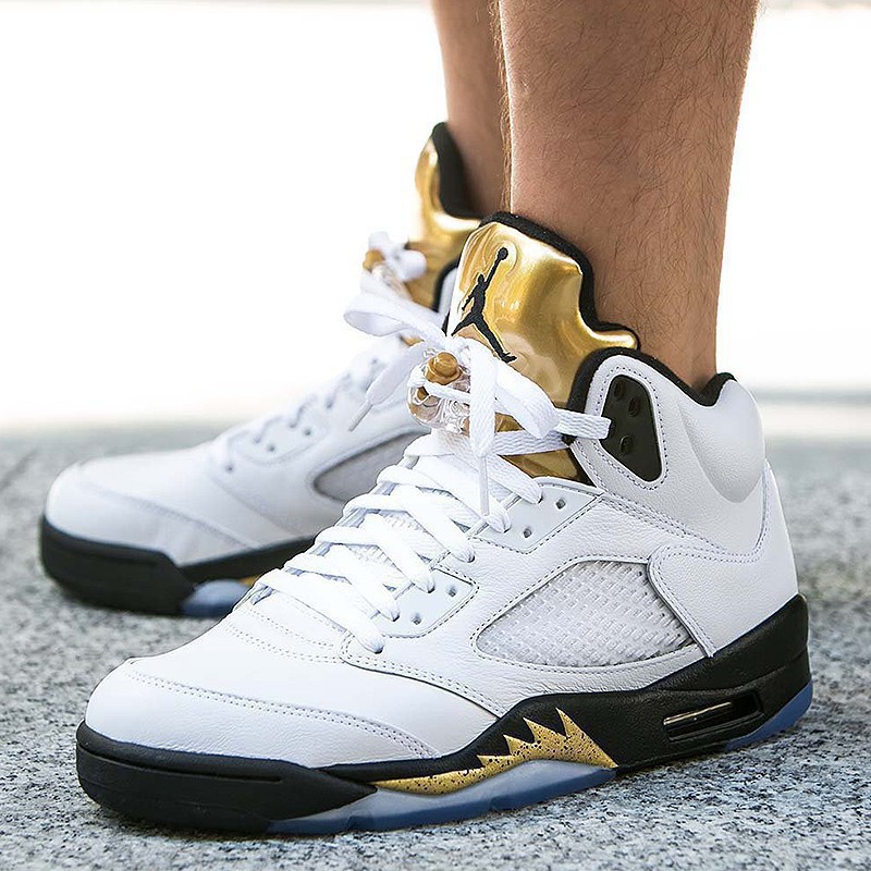 jordan 5 white gold