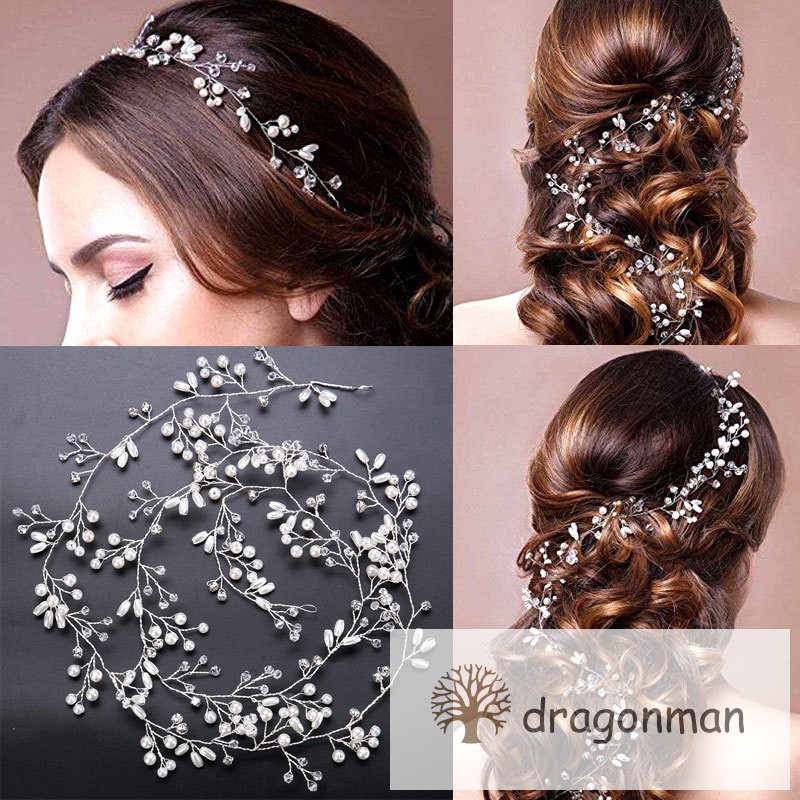 Vintage Floral Large Decorative Wedding Hair Comb Heart Shaped