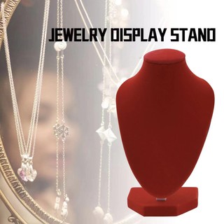 Folding Velvet Jewelry Necklace Bust Earring Display Holder Stand Rack Show Case 