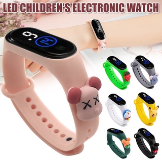 New Cute Wrist Watch for Kids Girls Boys Fashion Cartoon Sports Waterproof Silicone Band LED Digital Wrist Watch