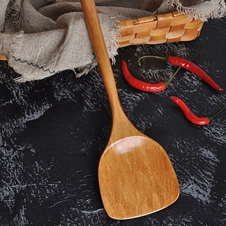 DOREEN Long Spatula Non-stick Cooking Tools Shovel Wooden Hand Wok Spoon Kitchen Utensil Supplies Bamboo Turners #4