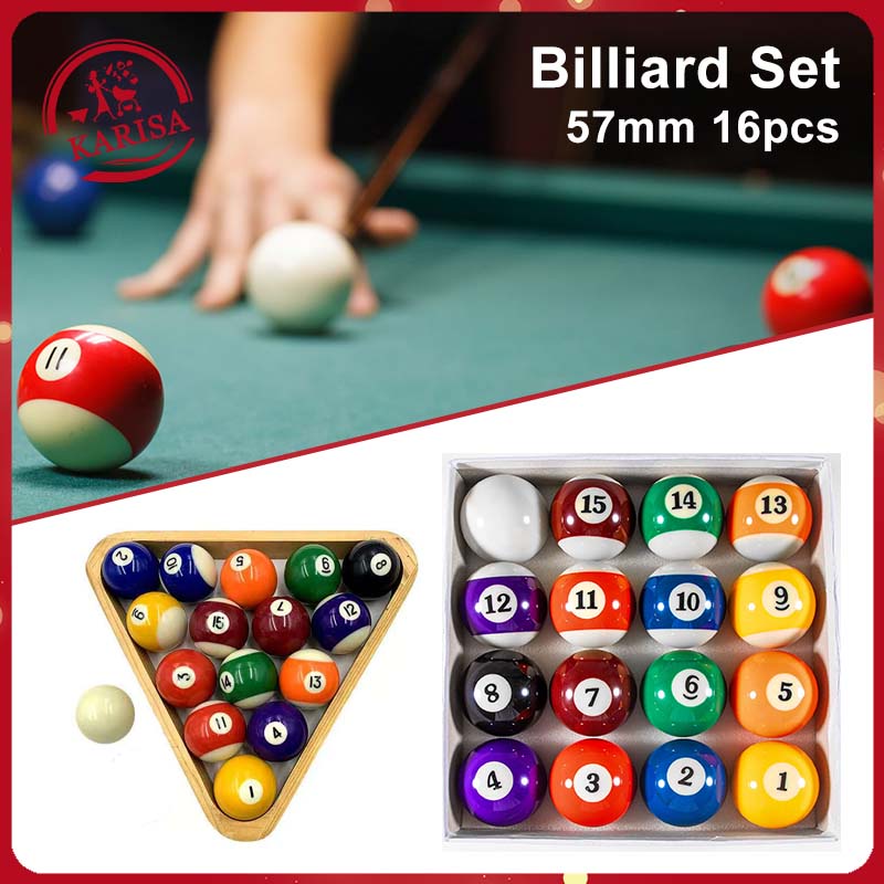 21/4" Billiard Ball Set 57mm Professional Complete 16 Ball Set