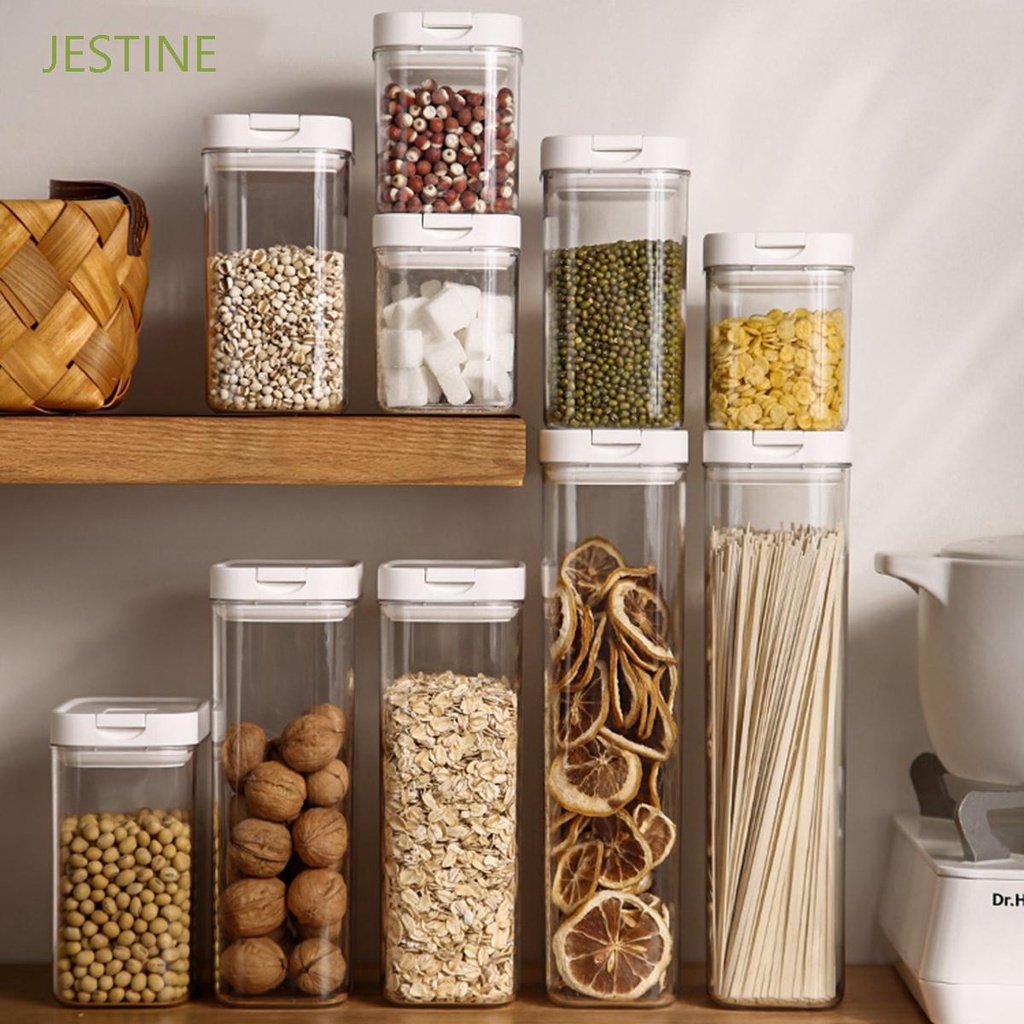 JESTINE Pantry Storage Box Nuts Keep Fresh Jar Food Canister ...