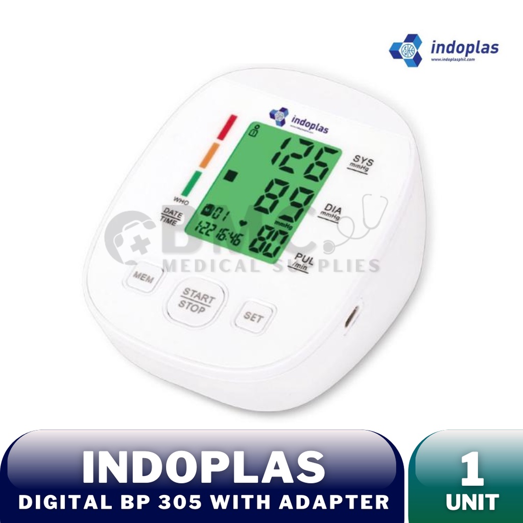 Indoplas Automatic Blood Pressure Monitor Micro USB Powered BP305