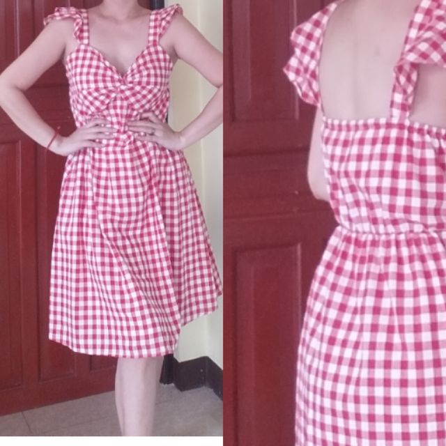 checkered summer dress
