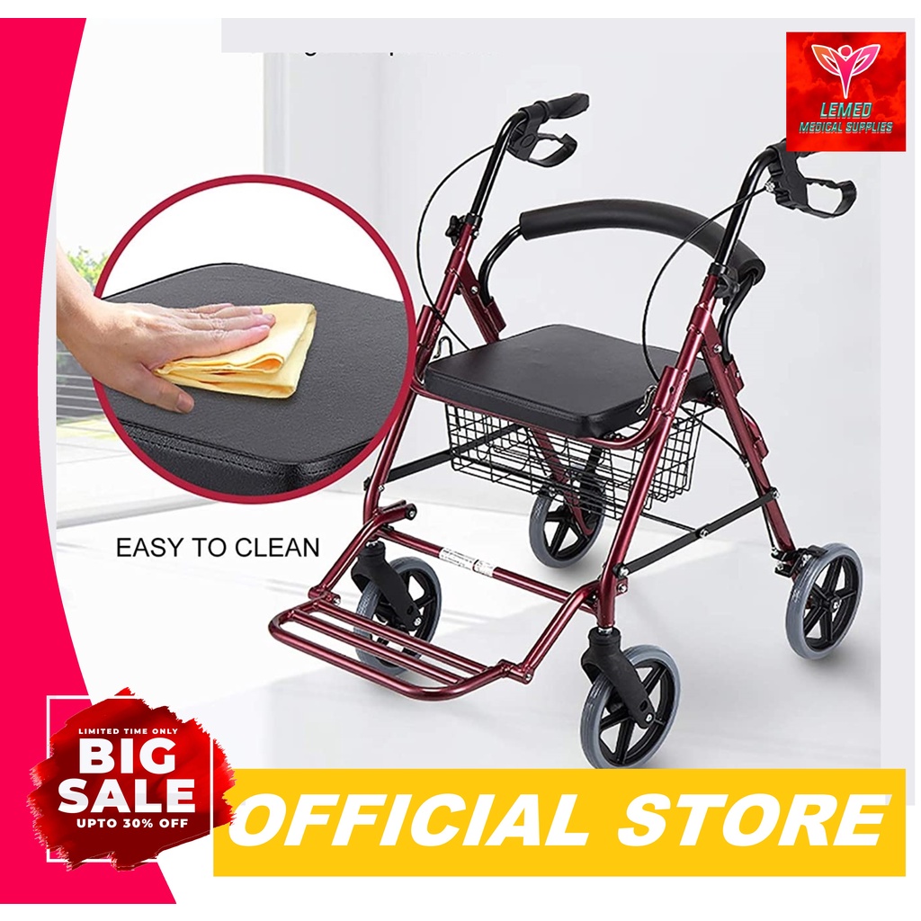 Rollator Walker with Footrest Medical Rollator Walker without Footrest
