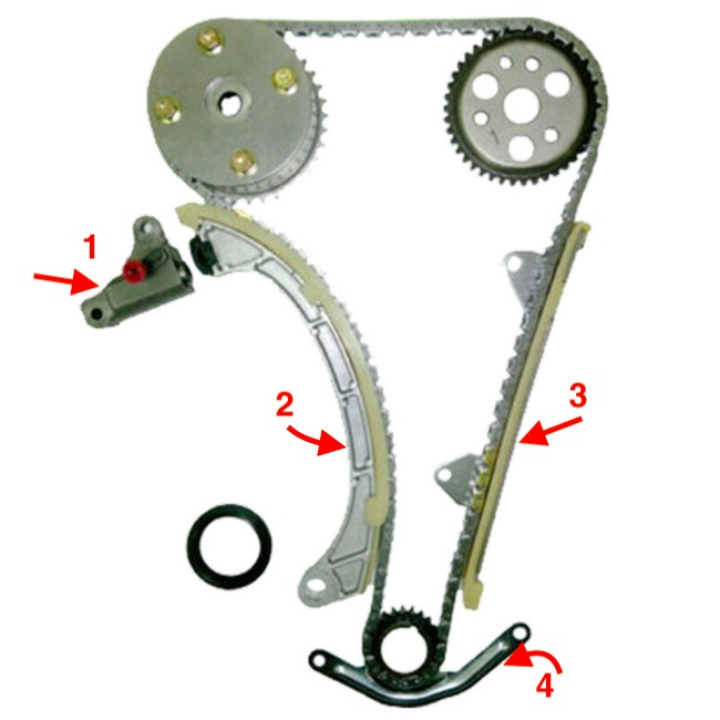 Timing Chain Kit Fits Toyota Avanza 1.3 DVVT K3 K3VE / DE Engine VVT Gear Adjuster and