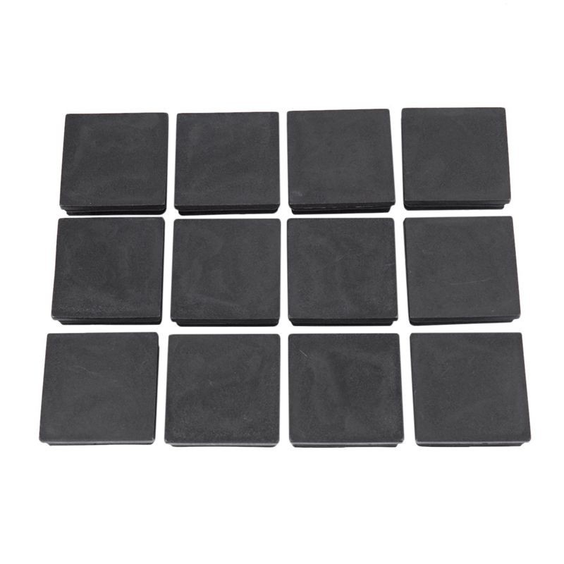 50mm X 50mm Plastic Square End Blind Plugs Cap Inserts 12Pcs
