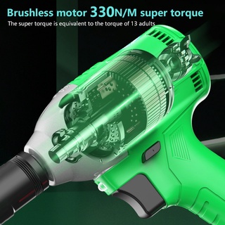 288VF Rechargeable Cordless Power Wrench Heavy Duty Impact Wrench Drill Bit Screwdriver Power Tools #9