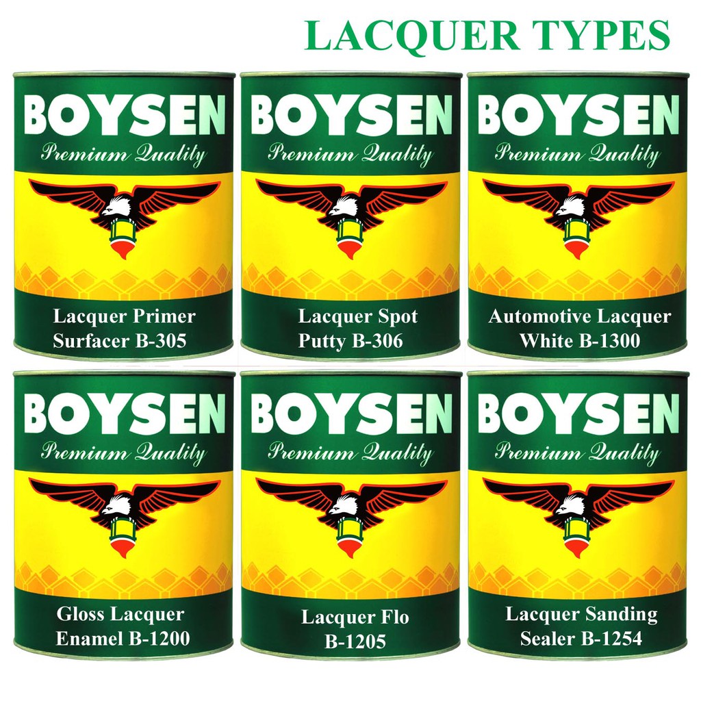 Boysen Lacquer Paints 1l Automotive White Primer Surfacer Spot Putty Gloss Enamel Flo Sanding Sealer Shopee Philippines