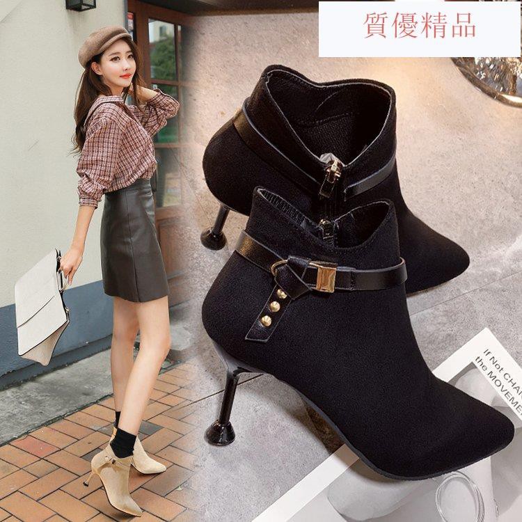 boots heels korean style