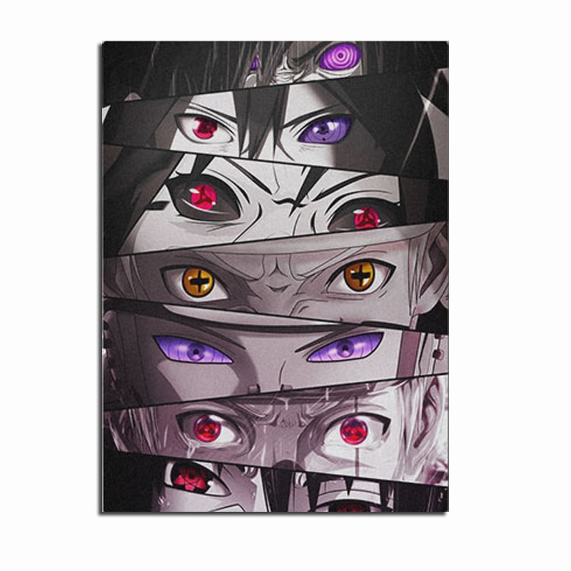 Wallpaper Naruto Eyes Sharingan Rinnegan Poster Unframed Canvas Paint  Paintings Wall Art Decoration Anime Pictures for Living Room Decor | Shopee  Philippines