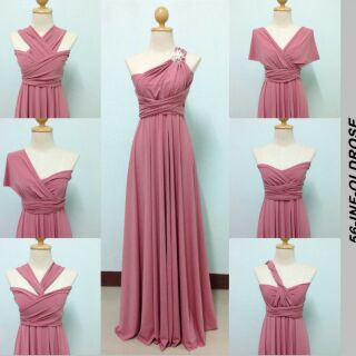 old rose gown for bridesmaid