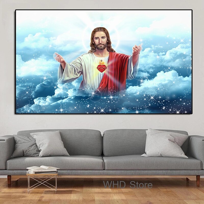 Jesus Christ Wall Decor Picture Home Church Decorative Poster Painting Canvas Print
